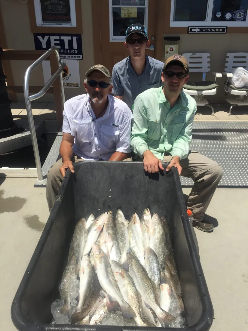 A successful Galveston Bay fishing trip